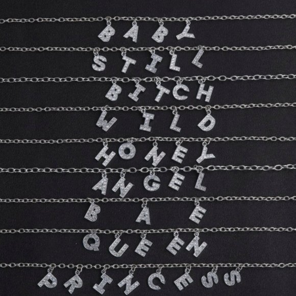 Excuse My French Silver Rhinestone Necklace 🥶 - Picture 2 of 2